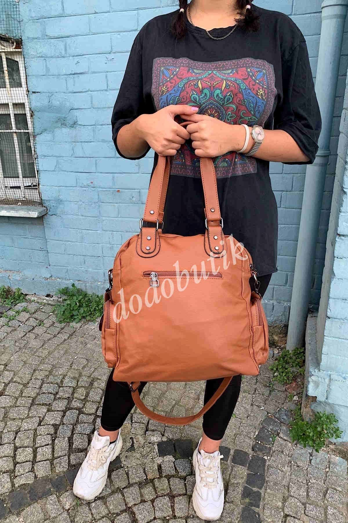 Taba Yıkama Deri Omuz Çantası M-518