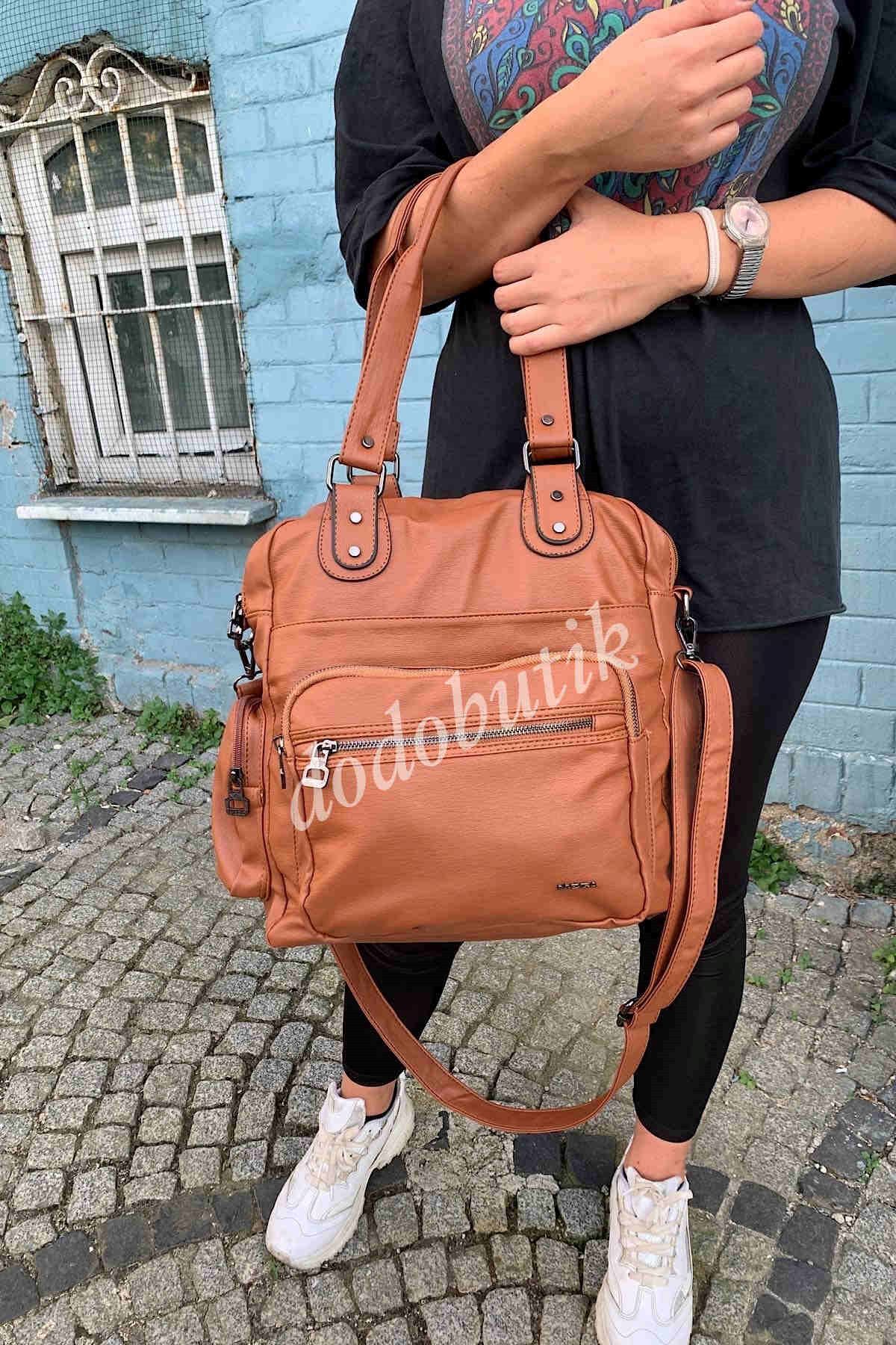 Taba Yıkama Deri Omuz Çantası M-518