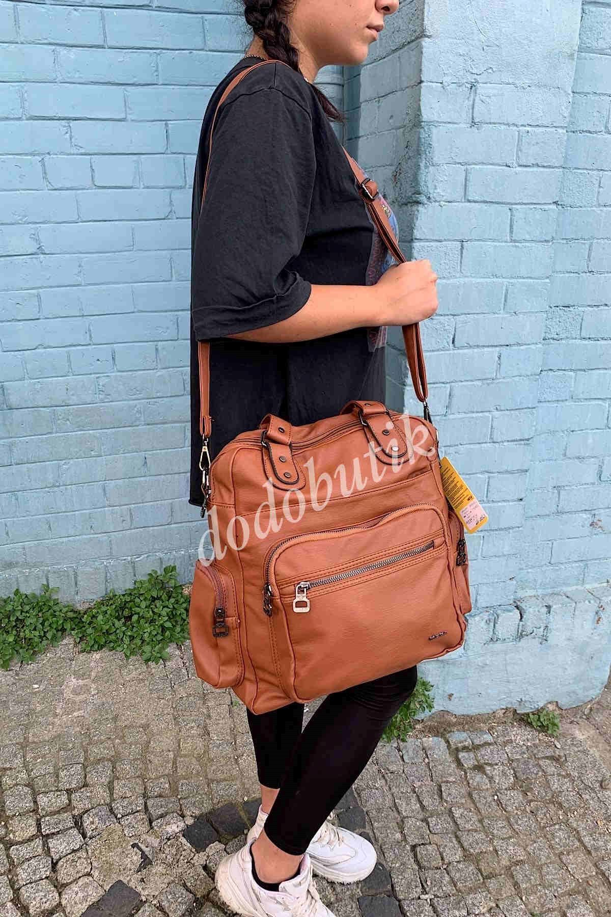 Taba Yıkama Deri Omuz Çantası M-518