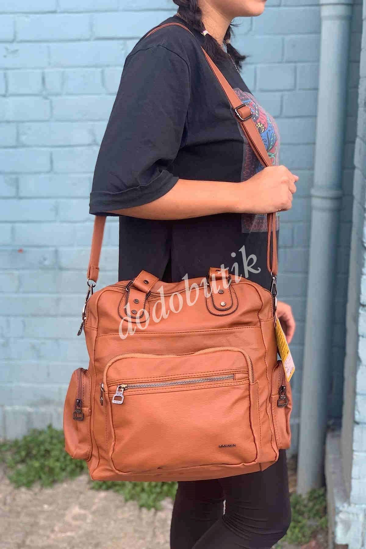 Taba Yıkama Deri Omuz Çantası M-518