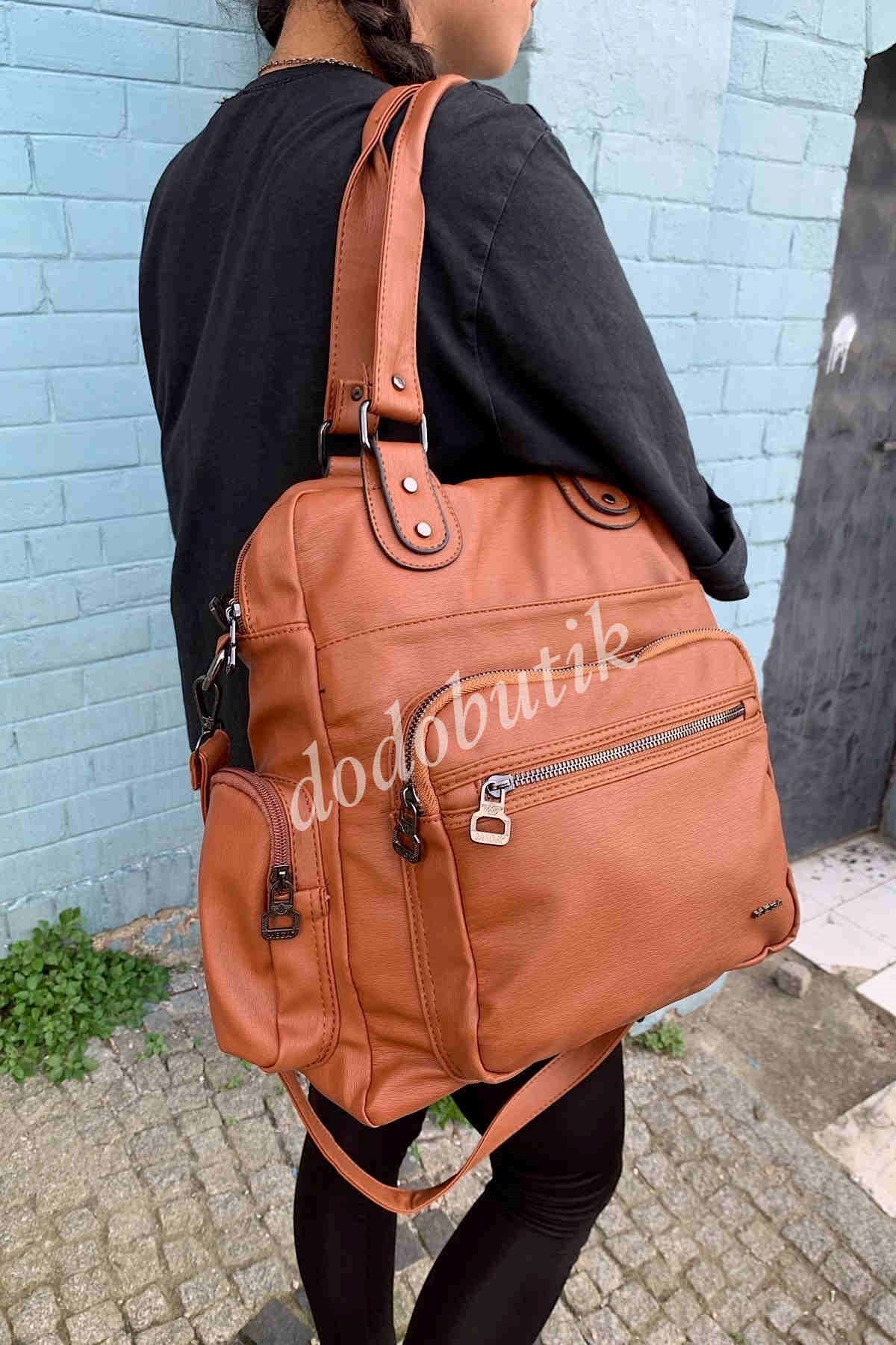 Taba Yıkama Deri Omuz Çantası M-518