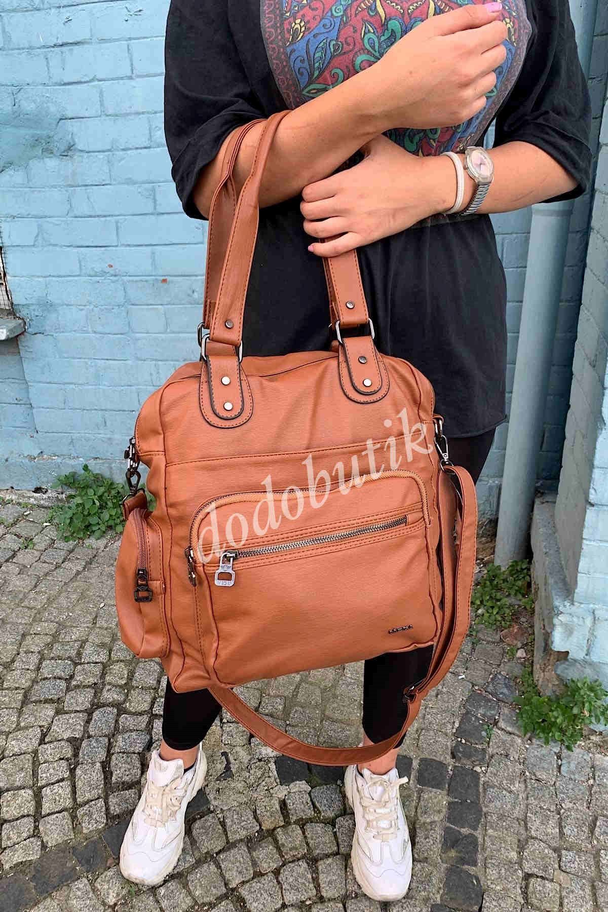 Taba Yıkama Deri Omuz Çantası M-518