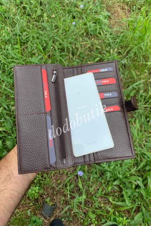 Kahverengi Deri Telefonlu Cüzdan WP877P