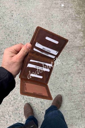 Eskitme Taba Hakiki Deri Tarz Cüzdan 1590c 