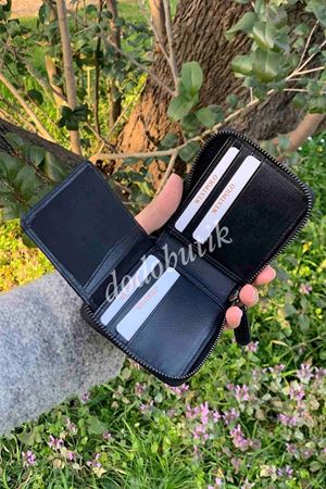 Siyah Hakiki Deri Tarz Cüzdan 2743