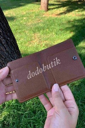 Kahverengi Hakiki Deri Tarz Cüzdan 705 