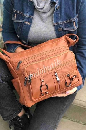 Taba Yıkama Deri Omuz Çantası M-101 