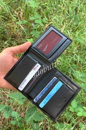 Siyah Hakiki Deri Tarz Cüzdan 1142