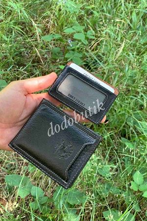 Siyah-Taba Hakiki Deri Tarz Cüzdan 595 