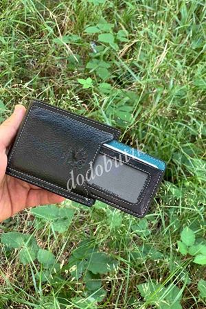 Siyah-Turkuaz Hakiki Deri Tarz Cüzdan 595 