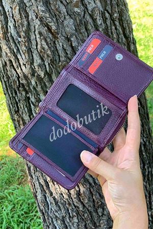 Mor Deri Cüzdan WPL422 