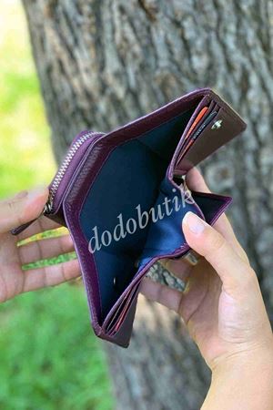 Mor Deri Cüzdan WPL422 