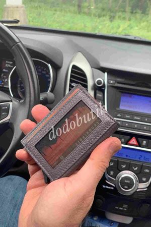 Hakiki Deri Gri Akıllı Cüzdan 5540   