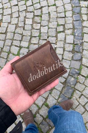 Kahverengi Hakiki Deri Tarz Cüzdan 595C