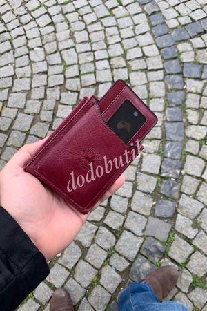 Bordo Hakiki Deri Tarz Cüzdan 595C