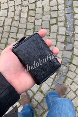 Siyah Hakiki Deri Kartlık 627