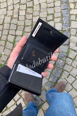 Natural Deri Siyah Akıllı Cüzdan DD5550C