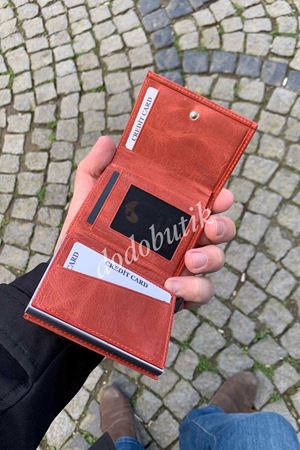 Eskitme Deri  Kiremit Akıllı Cüzdan DD5550C