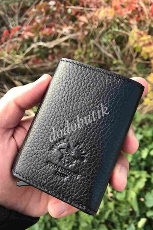 Hakiki Deri Siyah Akıllı Cüzdan 5540