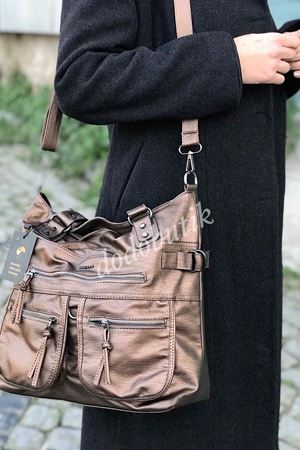 Bakır Deri Kol Çantası M-517  