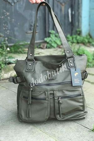 Yeşil Deri Kol Çantası M-517   