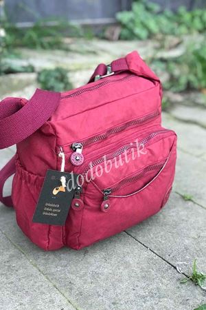 Kadın Bordo Klinkır Postacı Çantası 5827 