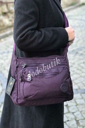 Kadın Mürdüm Klinkır Postacı Çantası 5827 