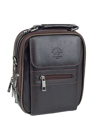 Kahverengi Çelik Kasalı Erkek El ve Omuz Çantası 3001 