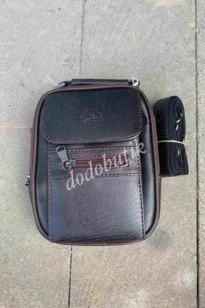 Kahverengi Çelik Kasalı Erkek El ve Omuz Çantası 3001 