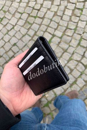 Siyah Hakiki Deri Tarz Cüzdan 762