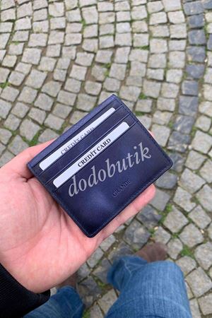 Lacivert Crazy Deri Tarz Cüzdan 762  