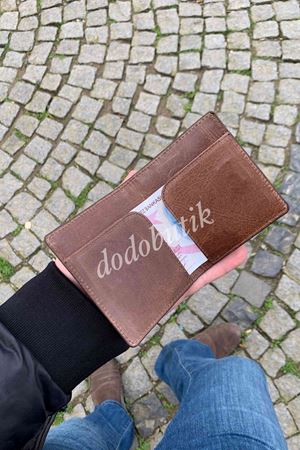 Kahverengi Crazy Deri Tarz Cüzdan 762  