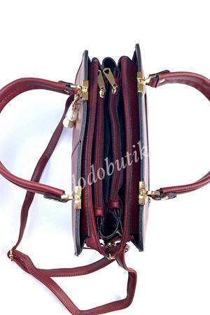 Bordo Klasik Kol Çantası M-903