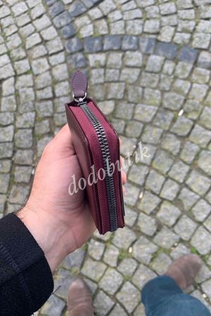 Bordo Hakiki Deri Kartlık DDA333  