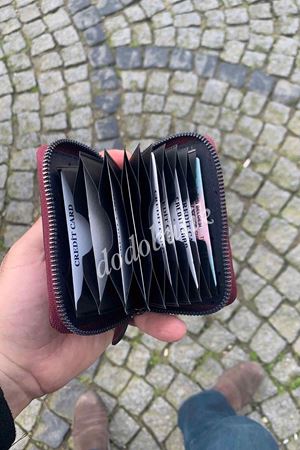 Bordo Hakiki Deri Kartlık DDA333  