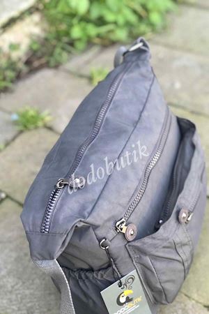 Kadın Gri Klinkır Kumaş Çapraz Çanta 3048 