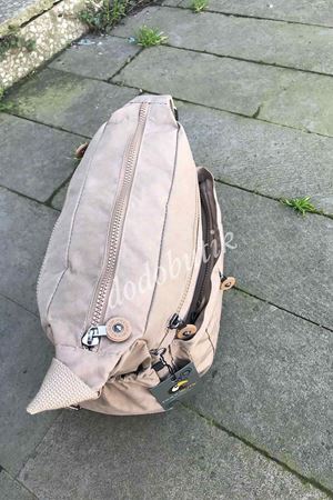 Kadın Krem Klinkır Kumaş Çapraz Çanta 3048   