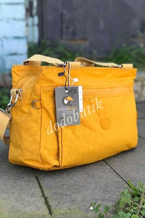 Sarı Klinkır Kumaş Kol/Omuz Çantası M267    
