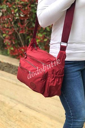 Kadın Bordo Klinkır Postacı Çantası 5827 