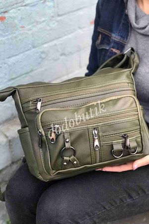 Yeşil Yıkama Deri Omuz Çantası M-101 - kopya