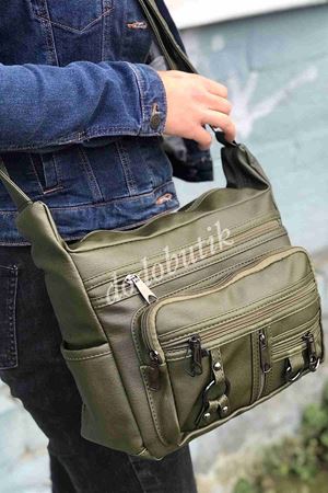 Yeşil Yıkama Deri Omuz Çantası M-101 - kopya