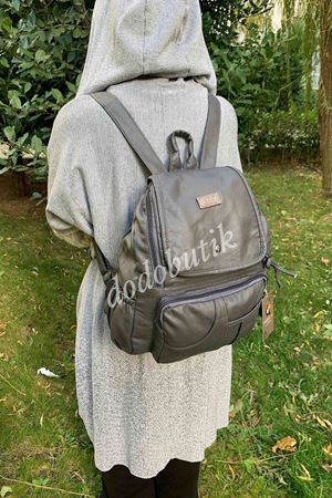 Yıkama Deri  Sırt Çantası 17B