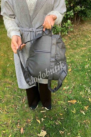 Yıkama Deri  Sırt Çantası 17B