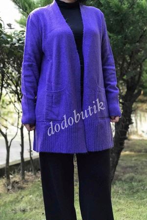 Sırt Detaylı Cepli Hırka 