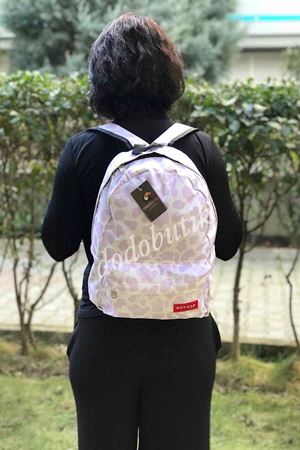 Lila Desenli Sırt Çantası