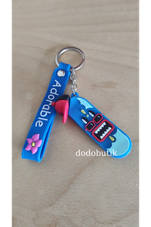 Mavi Kaykay Silikon Anahtarlık ANHTR2038