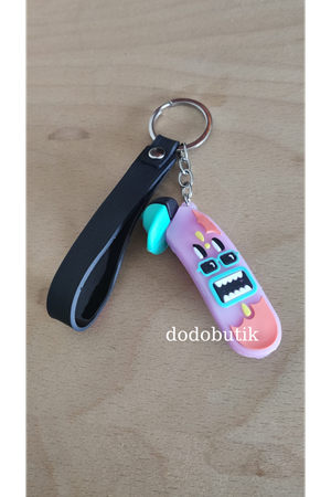 Pembe Kaykay Silikon Anahtarlık ANHTR2038