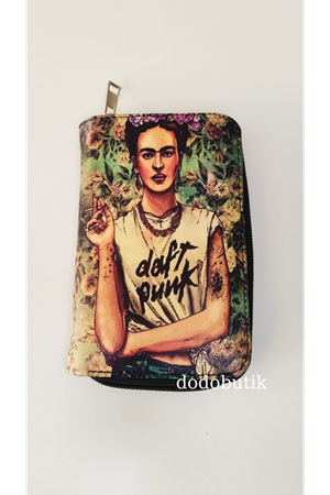 Frida Baskılı Orta Boy Cüzdan CZDN4556