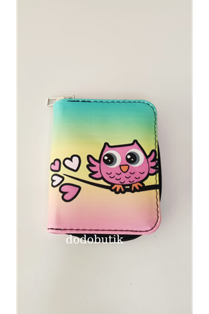 Kuş Baskılı Mini Cüzdan CZDN4556