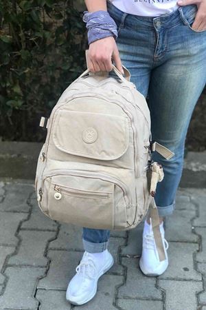 Suya Dayanıklı Sırt Çantası Krem 12C